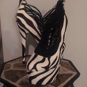 Zebra print London Trash Heels
